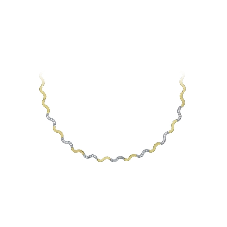 Gold Damenhalskette aus kombiniertem Gold