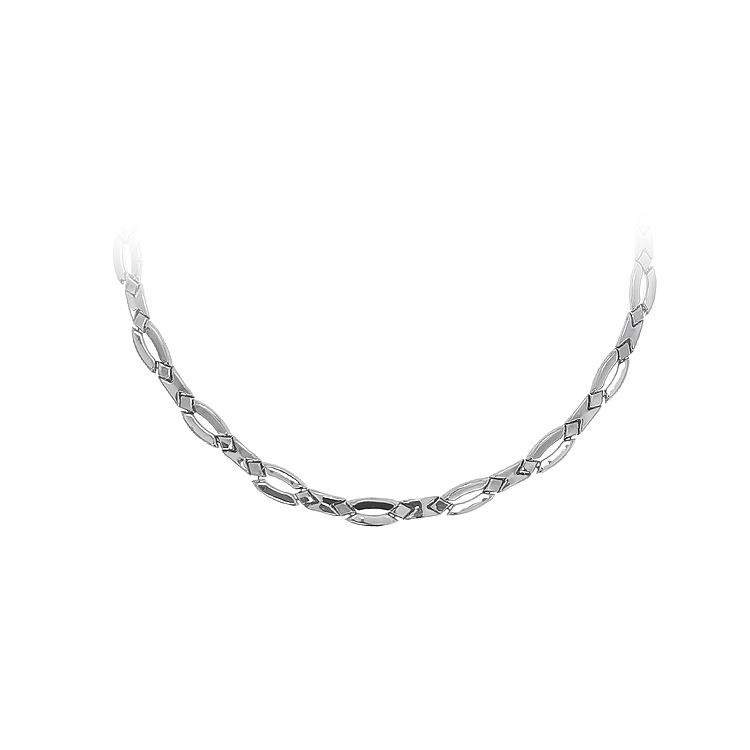 Damen Weißgold Halskette