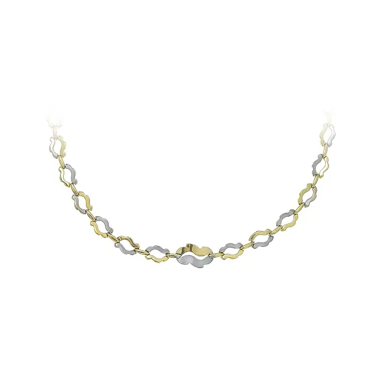 Damen-Halskette aus Kombinationsgold