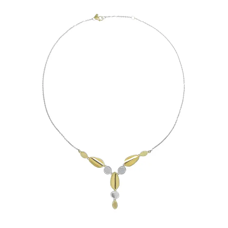 Gold Damenhalskette aus kombiniertem Gold