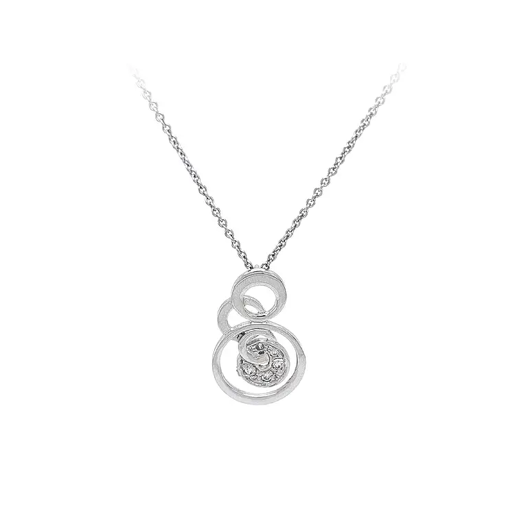 Halskette mit Zirkonen aus Weißgold