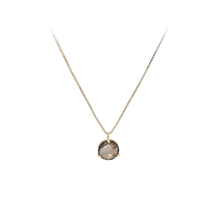 Gold Damenhalskette mit Quarz