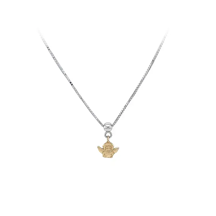 Halskette Engel aus kombiniertem Gold