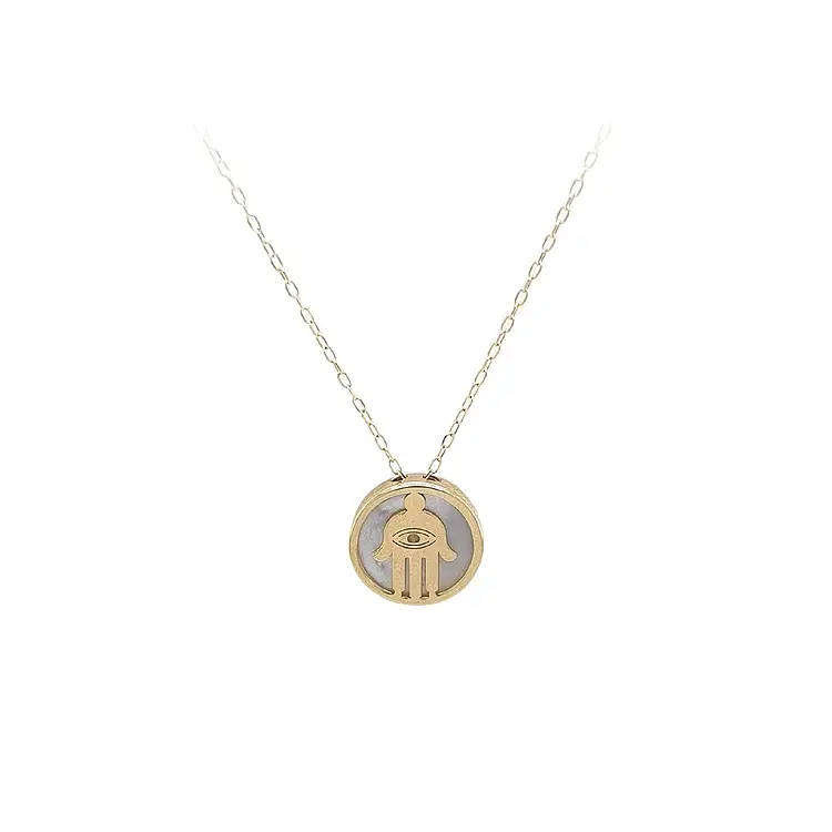 Gold Halskette Hand der Fatima