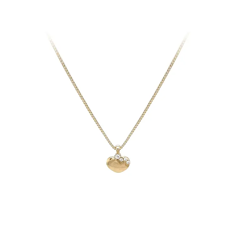 Goldherz mit Zirkonen