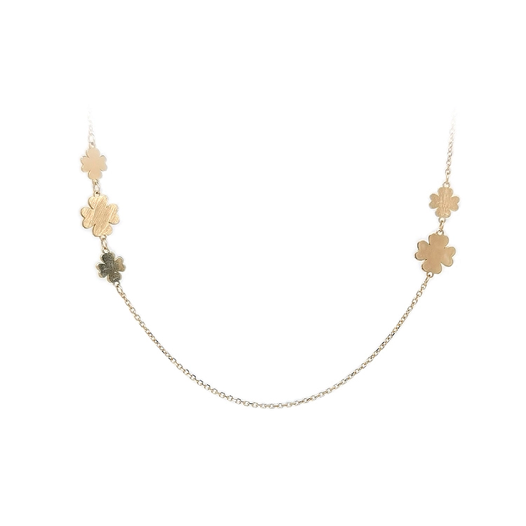 Gold Damen Halskette Blumen