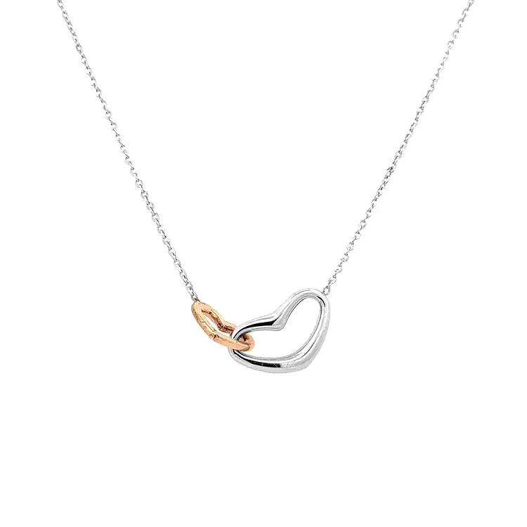 Gold Halskette Linked Hearts