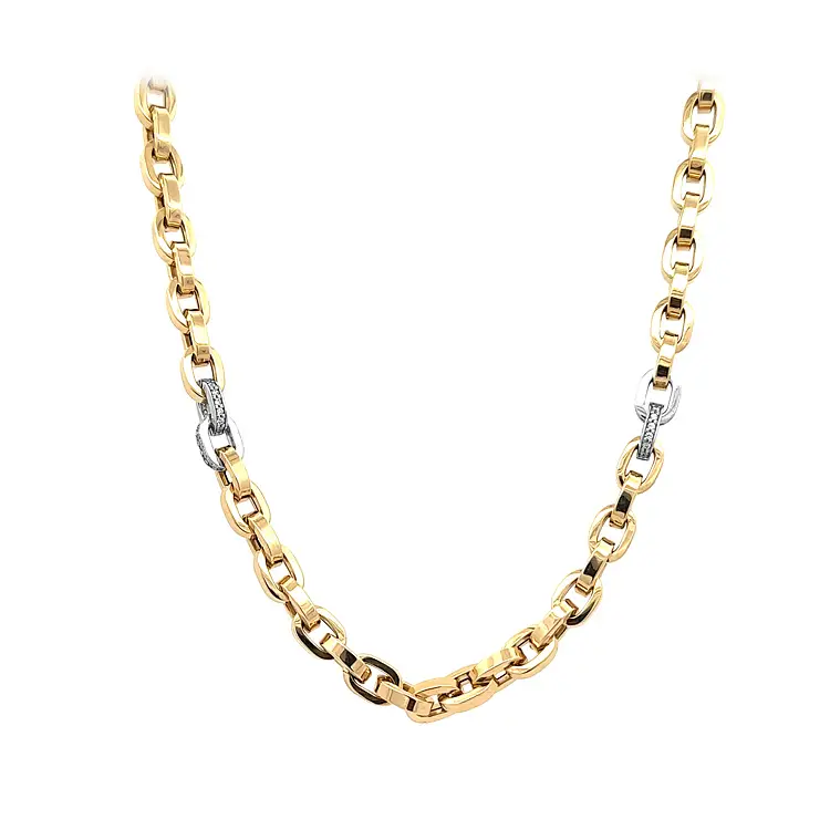 Goldhalskette mit Zirkonen