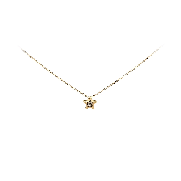 Goldstern-Halskette mit Zirkon