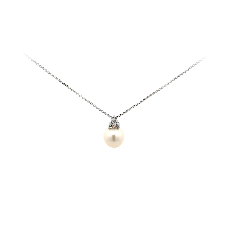 Halskette mit Weißgoldperle