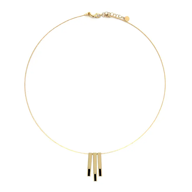 Gold-Halskette mit Emaille