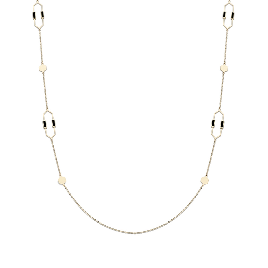 Gold-Halskette mit Emaille