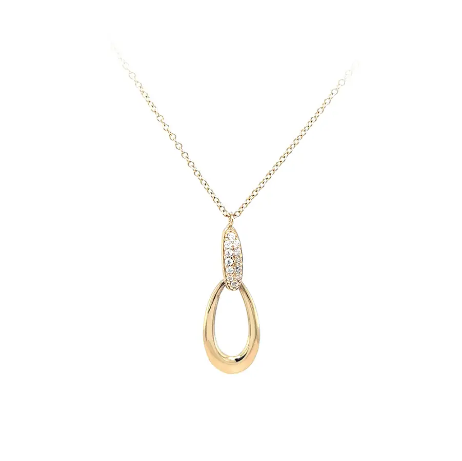 Goldhalskette mit Zirkonen