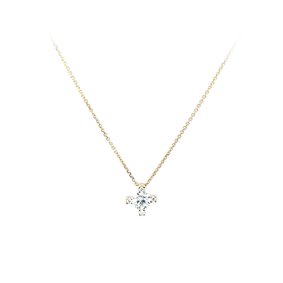 Goldhalskette mit Zirkonen