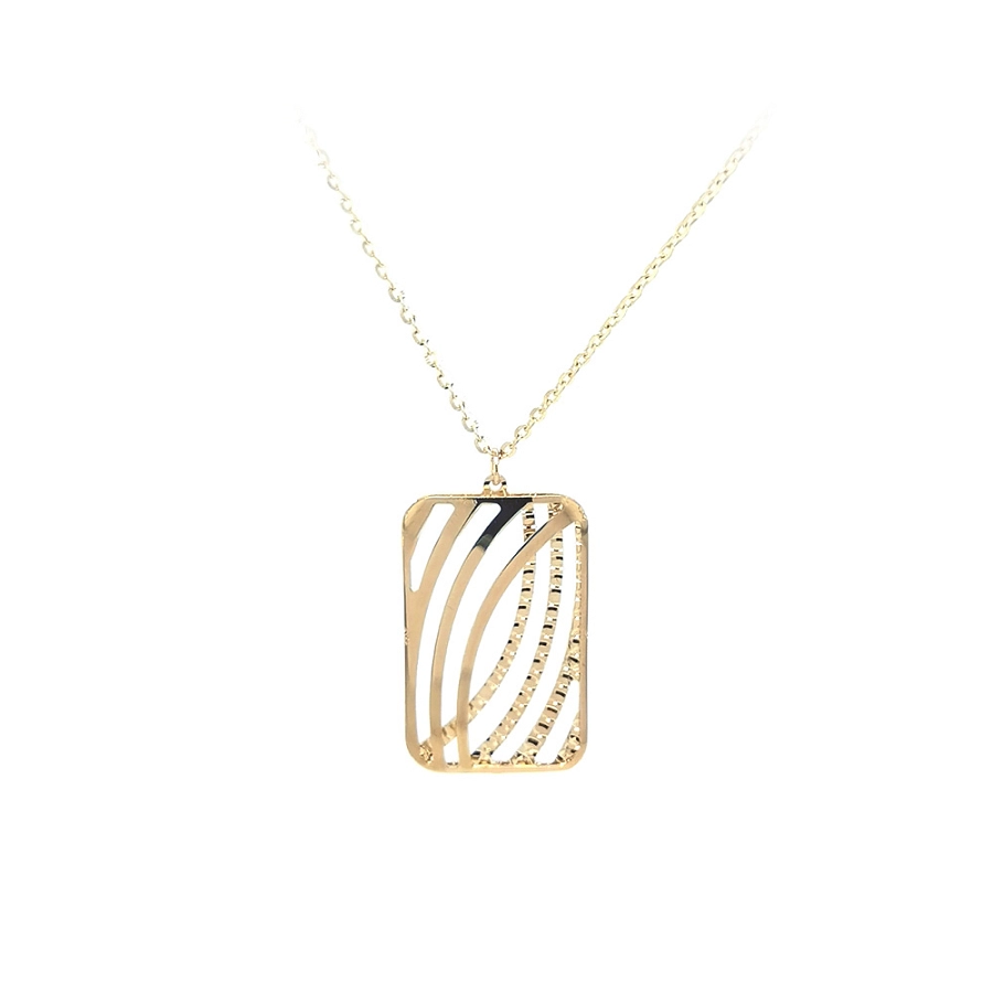 Goldene Halskette mit geometrischem Anhänger