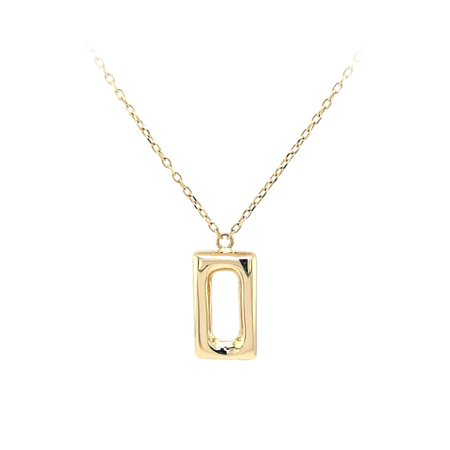 Goldene Halskette in geometrischer Form