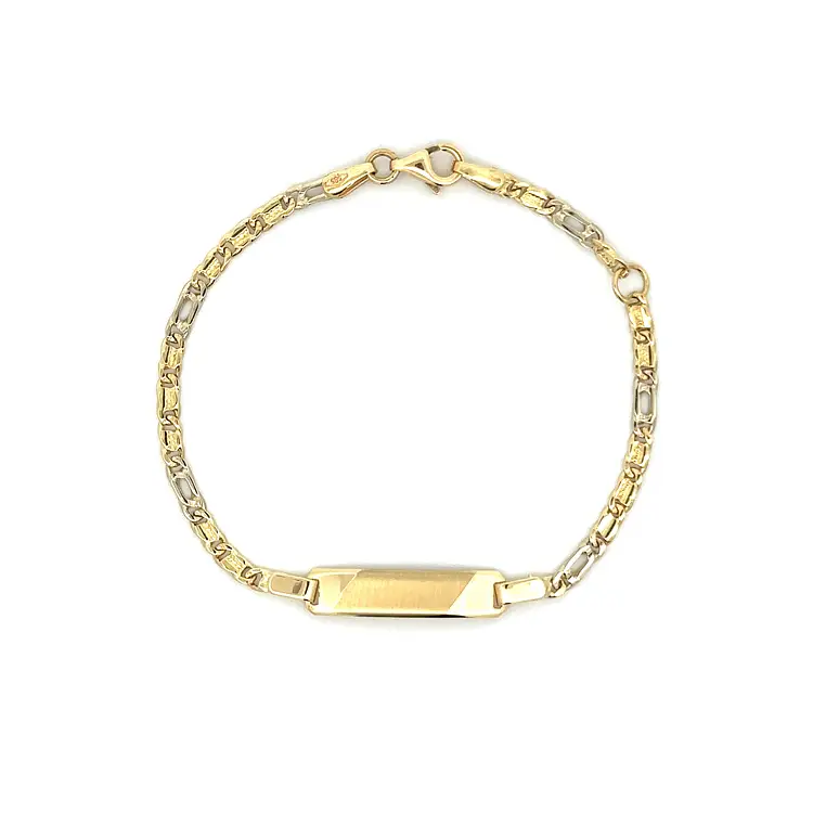 Goldenes Babyarmband mit Teller