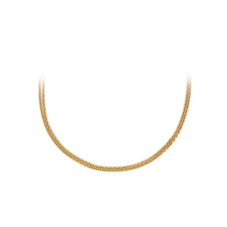 Gold Doppelkette Anker