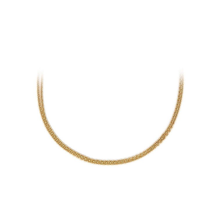 Gold Doppelkette Anker