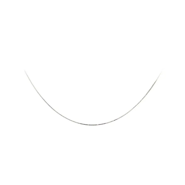 Weißgold-Würfelkette - Würfel