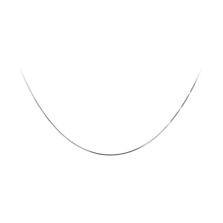 Weißgold-Würfelkette - Würfel