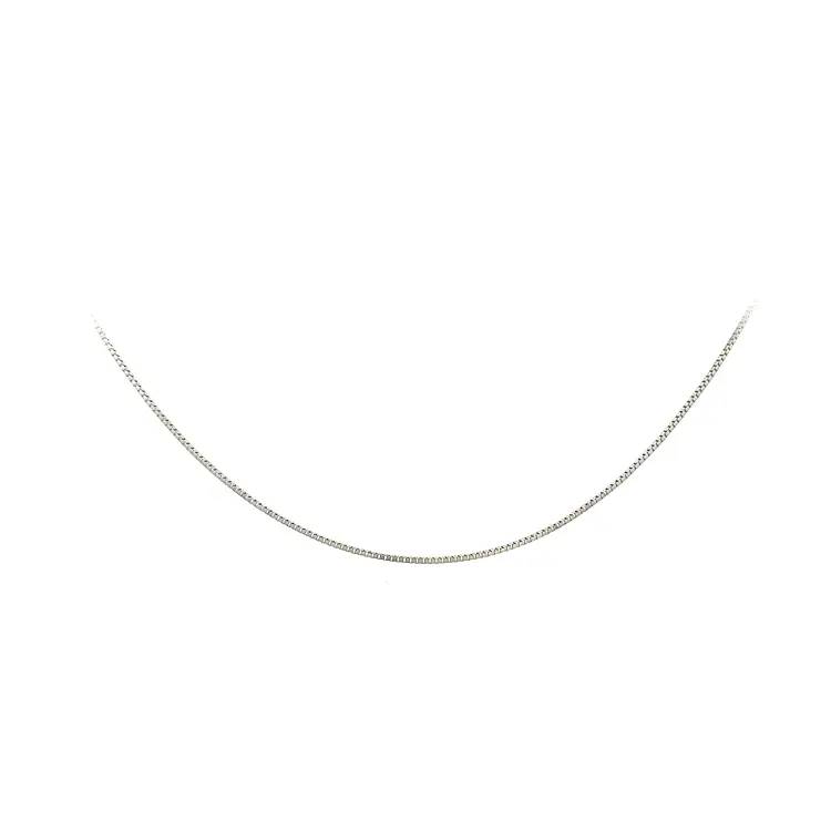 Weißgold-Würfelkette - Würfel