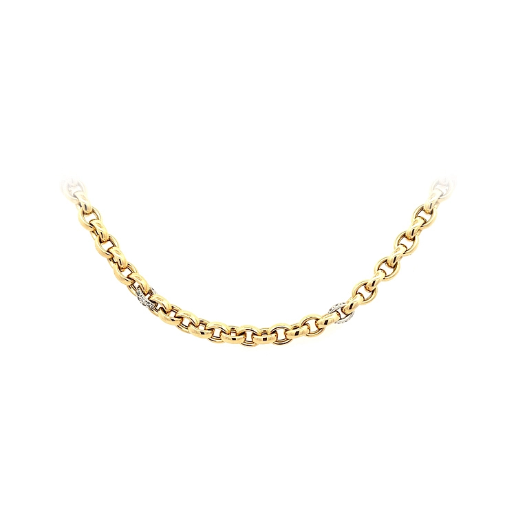 Goldhalskette mit Zirkonen