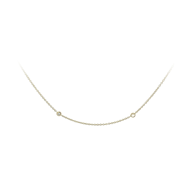Goldhalskette mit Zirkonen