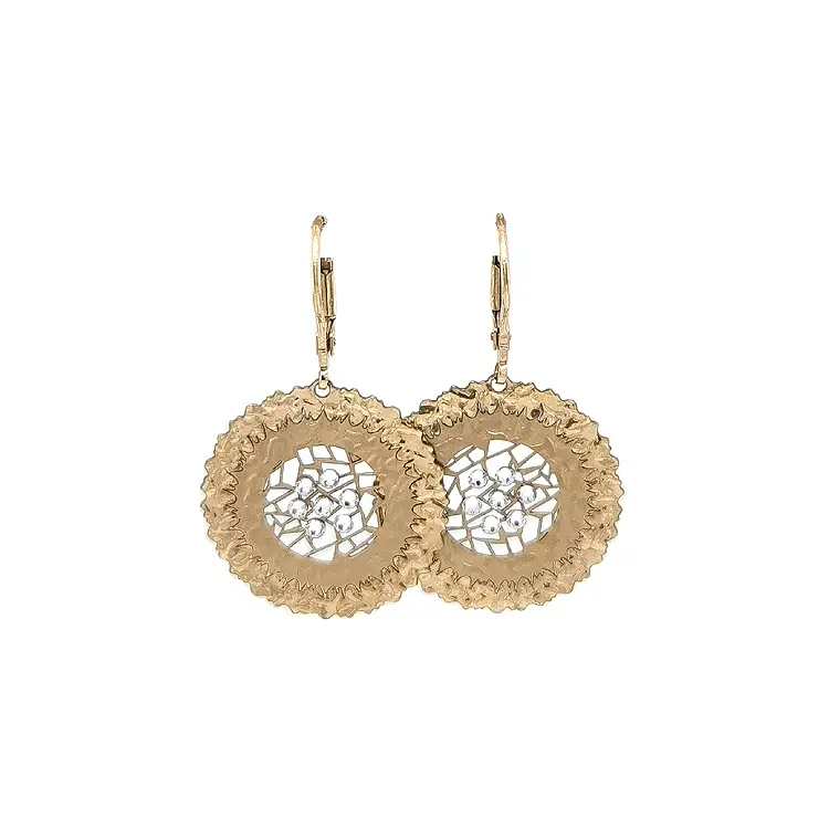 Goldohrringe mit Zirkonen