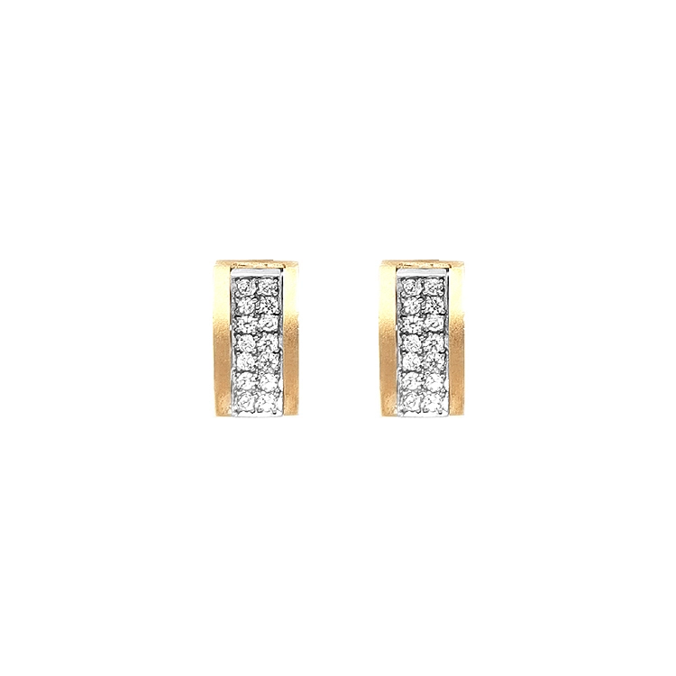 Gold-Ohrringe mit Zirkonen