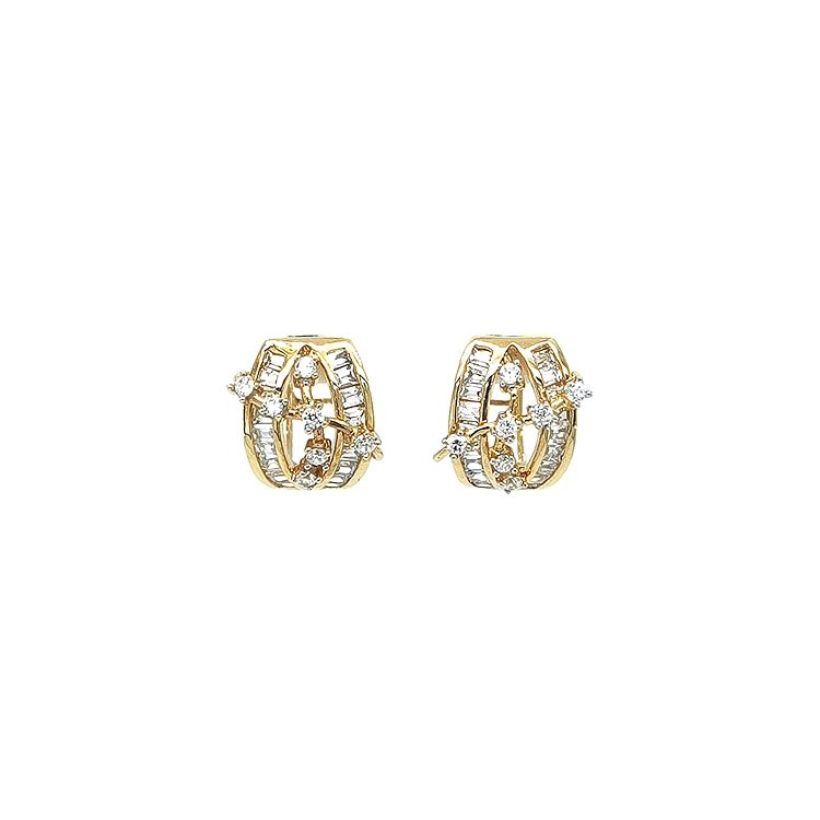 Gold-Ohrringe mit Zirkonen
