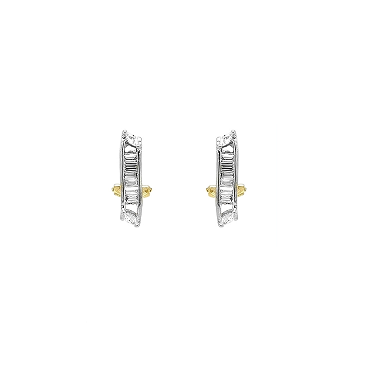 Gold-Ohrringe mit Zirkonen