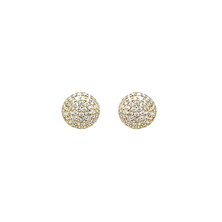 Gold-Ohrringe mit Zirkonen