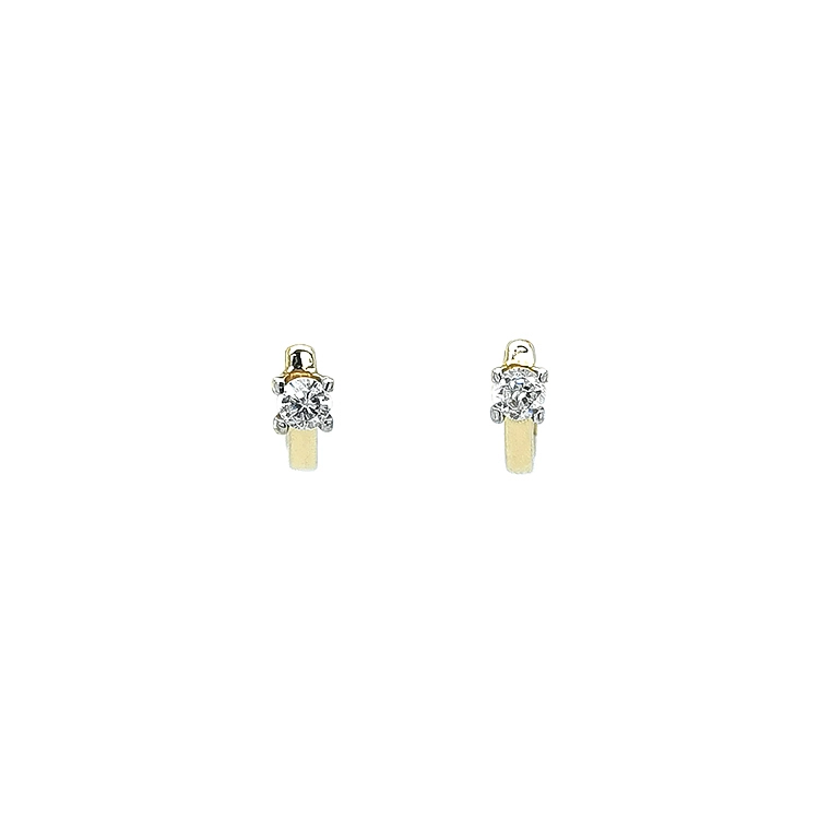 Gold-Ohrringe mit Zirkonen