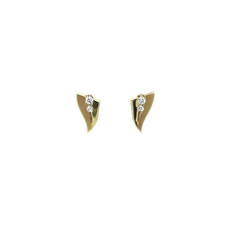 Gold-Ohrringe mit Zirkonen