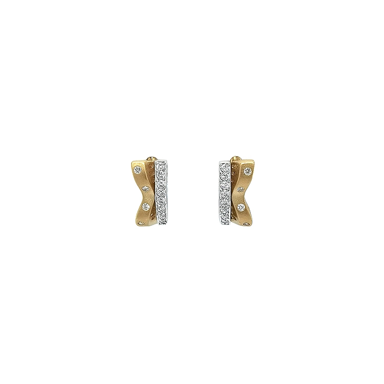 Ohrringe mit Zirkonen in Gold