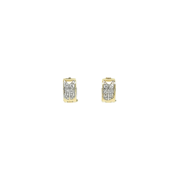 Gold-Ohrringe mit Zirkonen