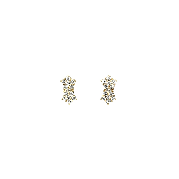 Gold-Ohrringe mit Zirkonen