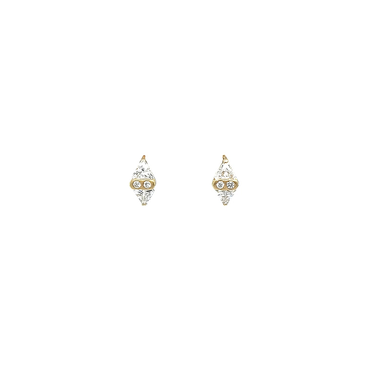 Gold-Ohrringe mit Zirkonen
