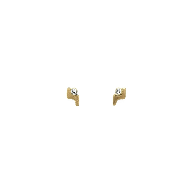 Gold-Ohrringe mit Zirkonen