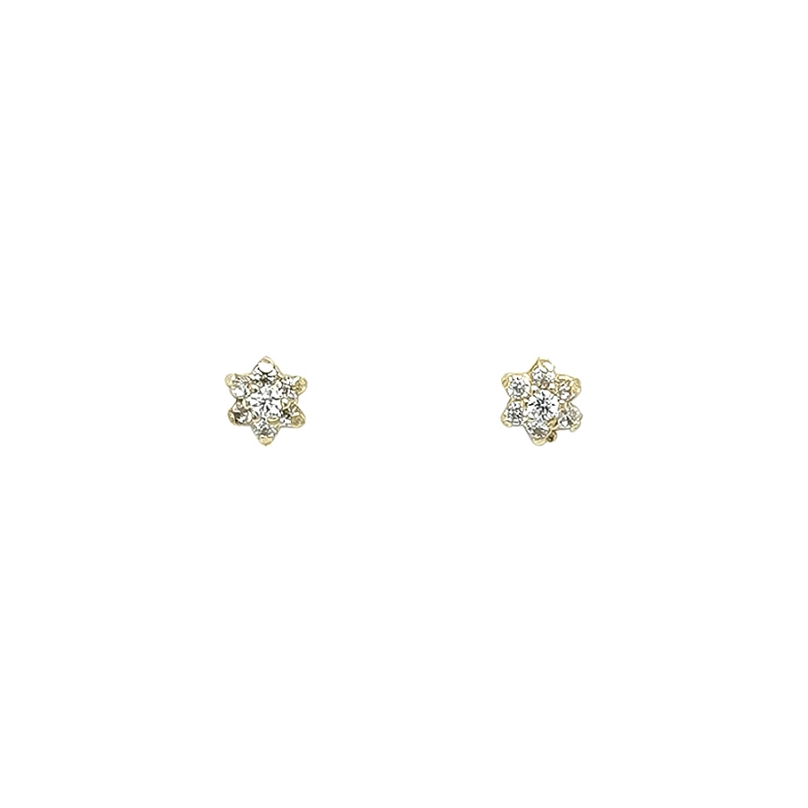 Gold-Ohrringe mit Zirkonen