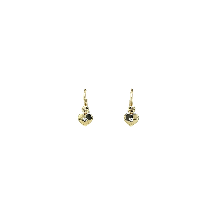 Goldene Baby-Ohrringe Herzen