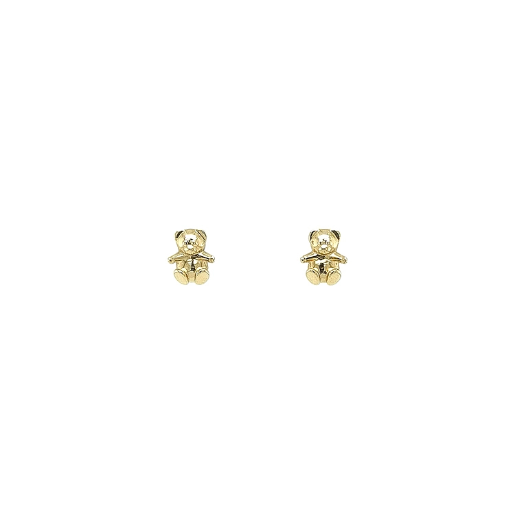 Goldene Baby-Bär-Ohrringe