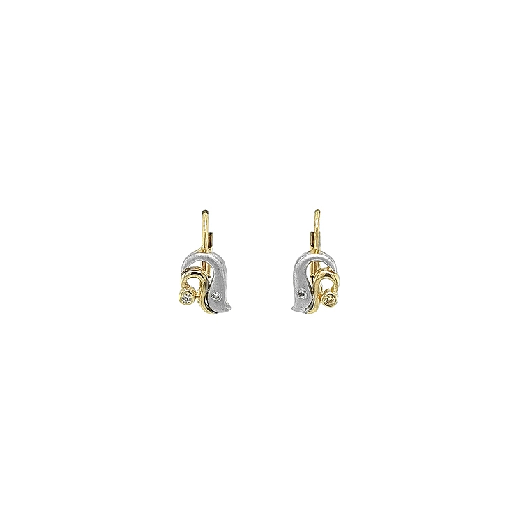 Ohrringe mit Zirkonen in Gold