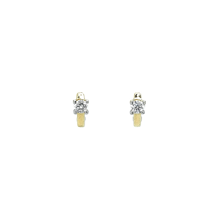Gold-Ohrringe mit Zirkonen