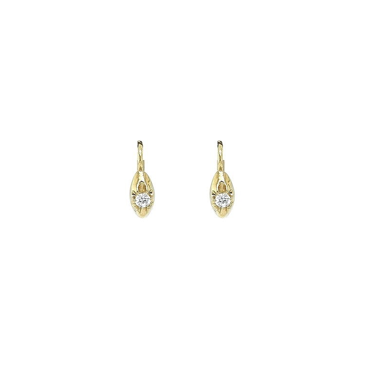 Gold-Ohrringe mit Zirkonen