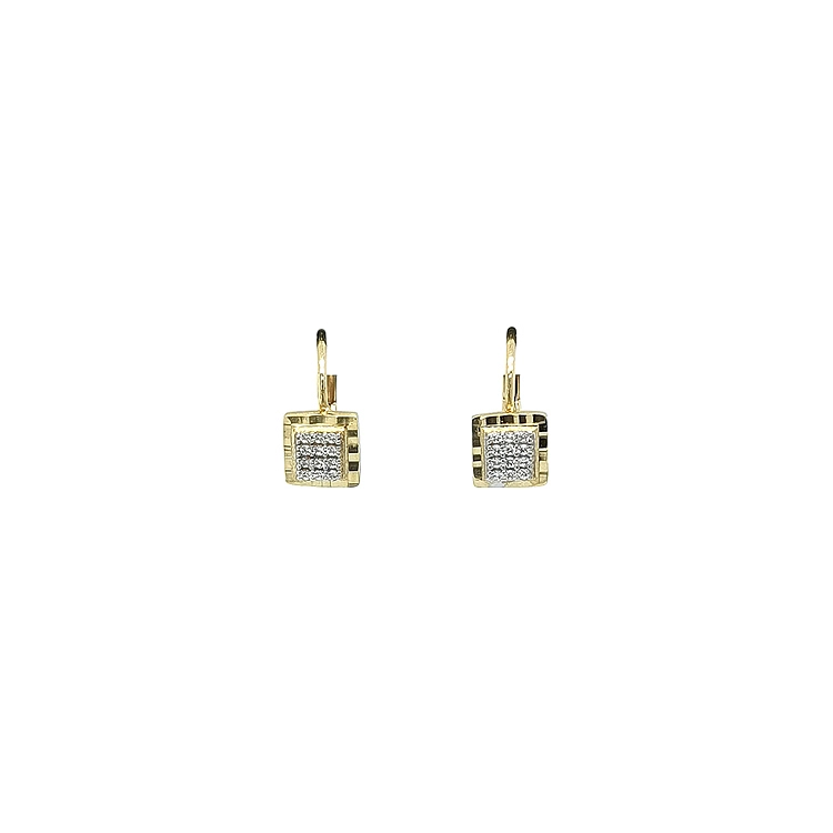Gold-Ohrringe mit Zirkonen