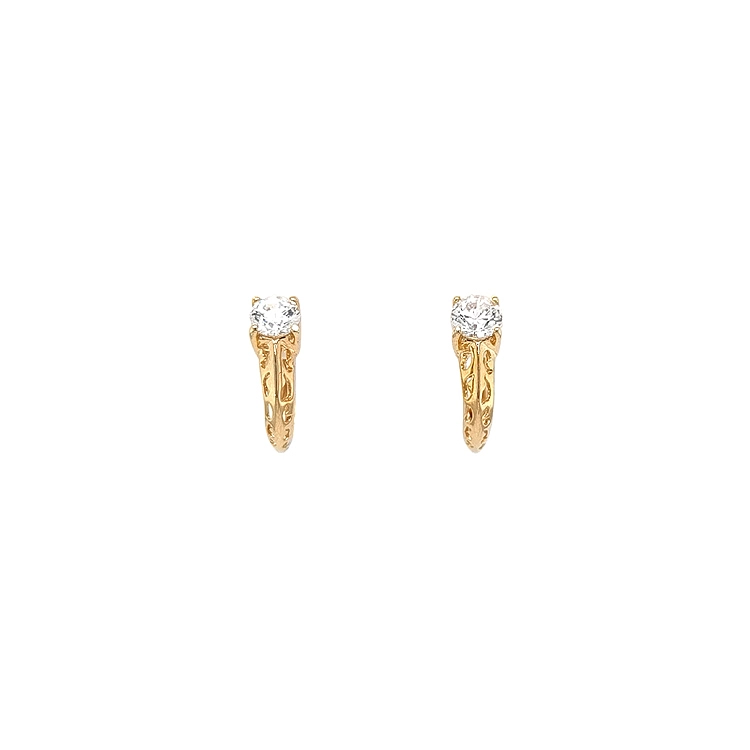 Gold-Ohrringe mit Zirkonen