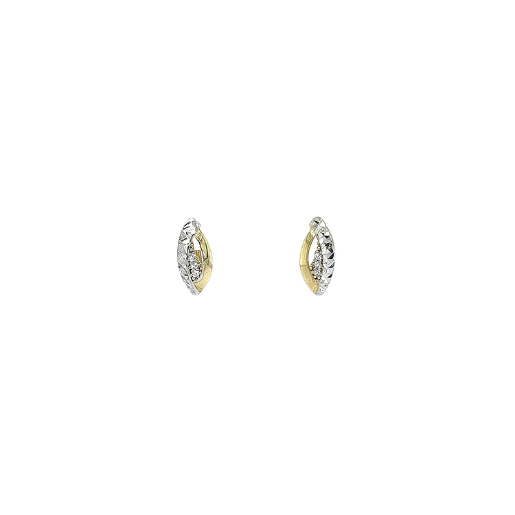 Ohrringe mit Zirkonen in Gold
