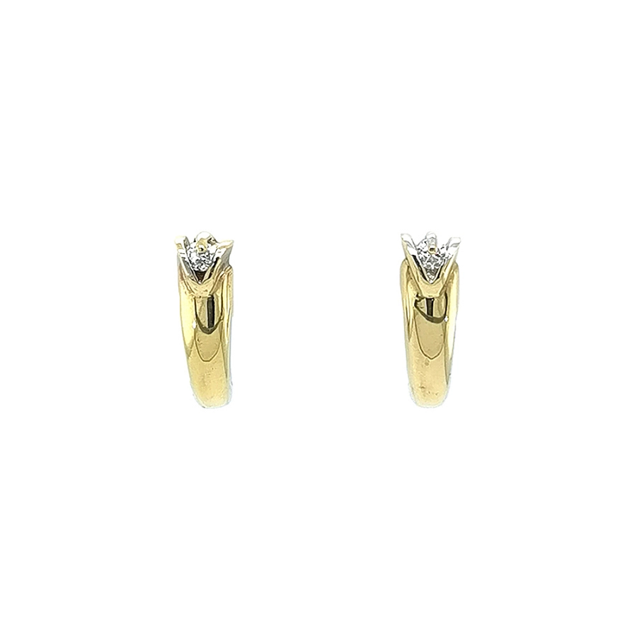 Gold-Ohrringe mit Zirkonen